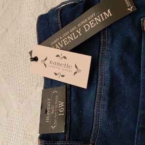 Nanette Lepore Midnight Blue Belle High Rise CropSkinny 16W Jeans